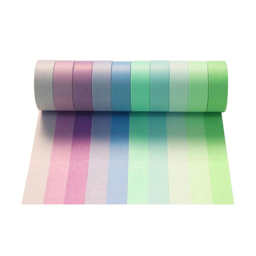 Washi Tape 10 Rolls - 15 mm Colors Decorative Tape NWOT - Picture 3 of 4